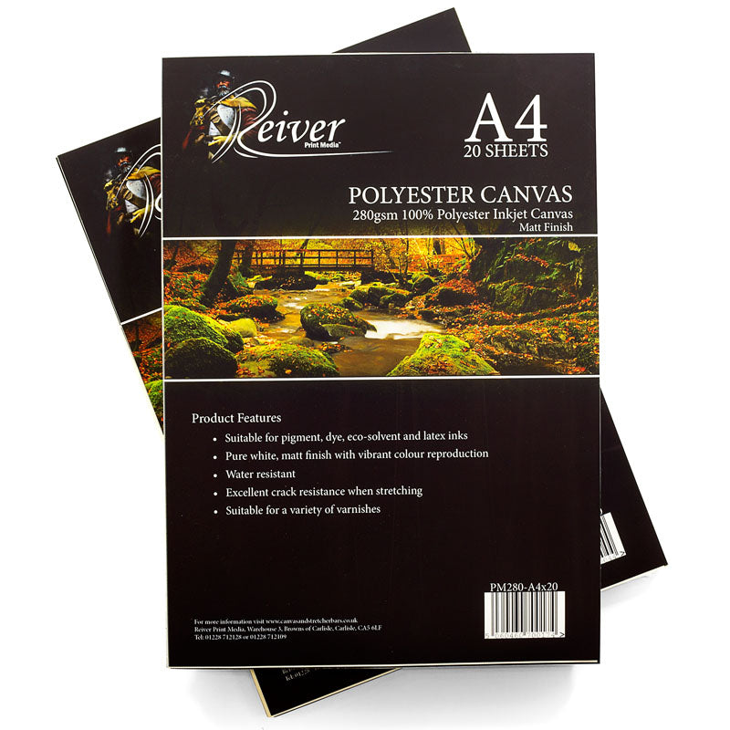 polyester canvas sheets, A4 inkjet canvas sheets, desktop printer canvas sheets