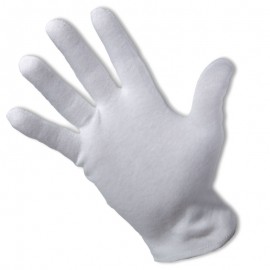 White Cotton Gloves - Large